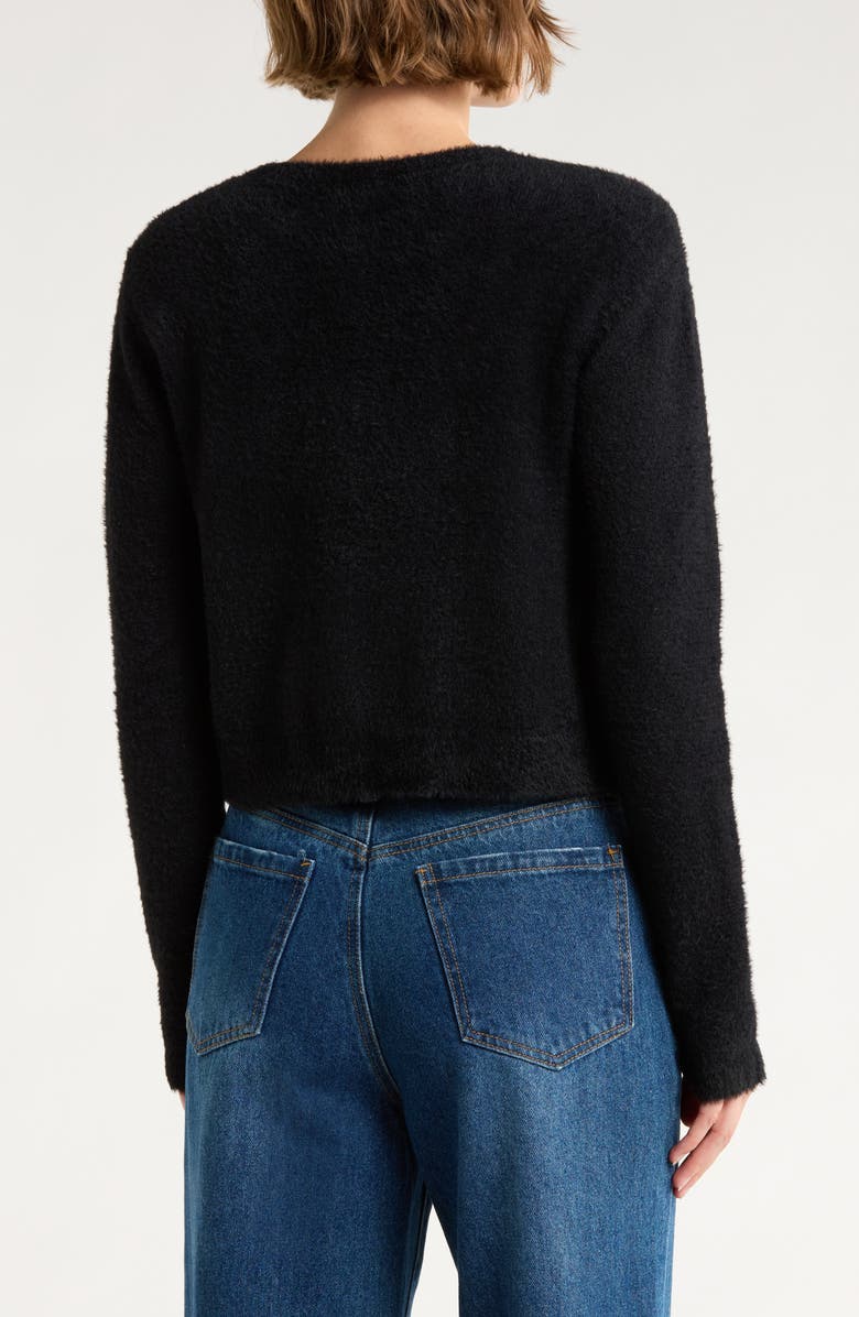 Abound Eyelash Knit Cardigan, Alternate, color, Black