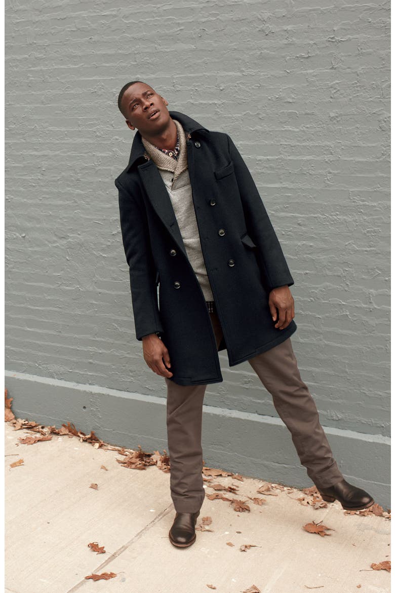 'Jackson' Shawl Collar Sweatshirt, Alternate, color, LIGHT GREY