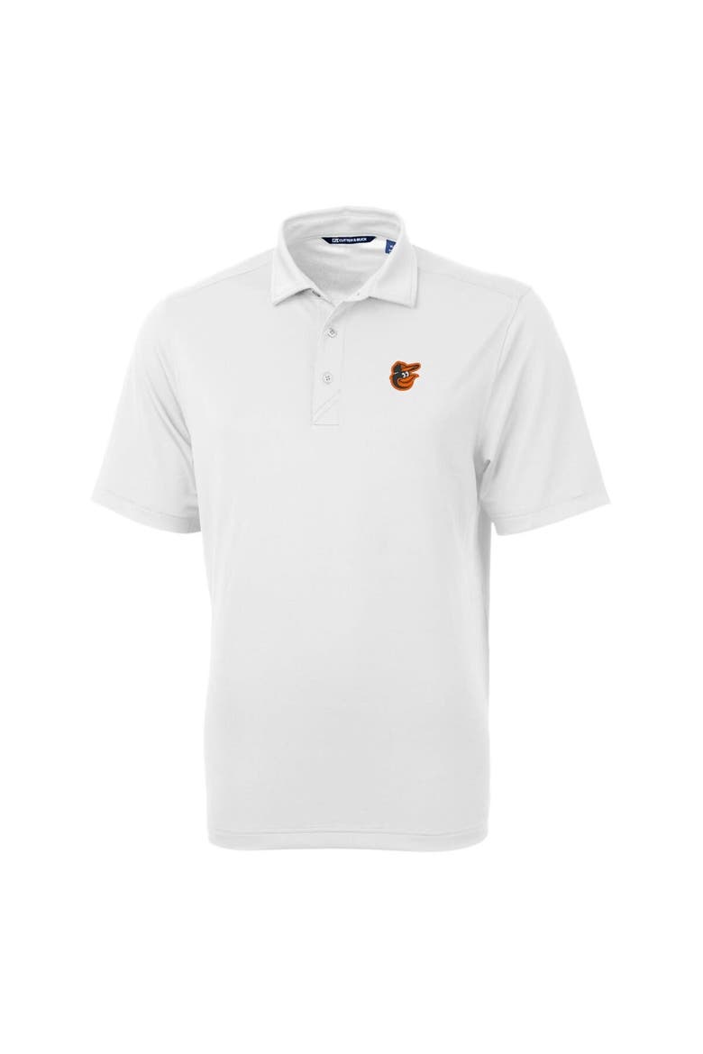 Men's Cutter & Buck  White Baltimore Orioles Big & Tall Virtue Eco Pique Recycled Polo, Alternate, color, White