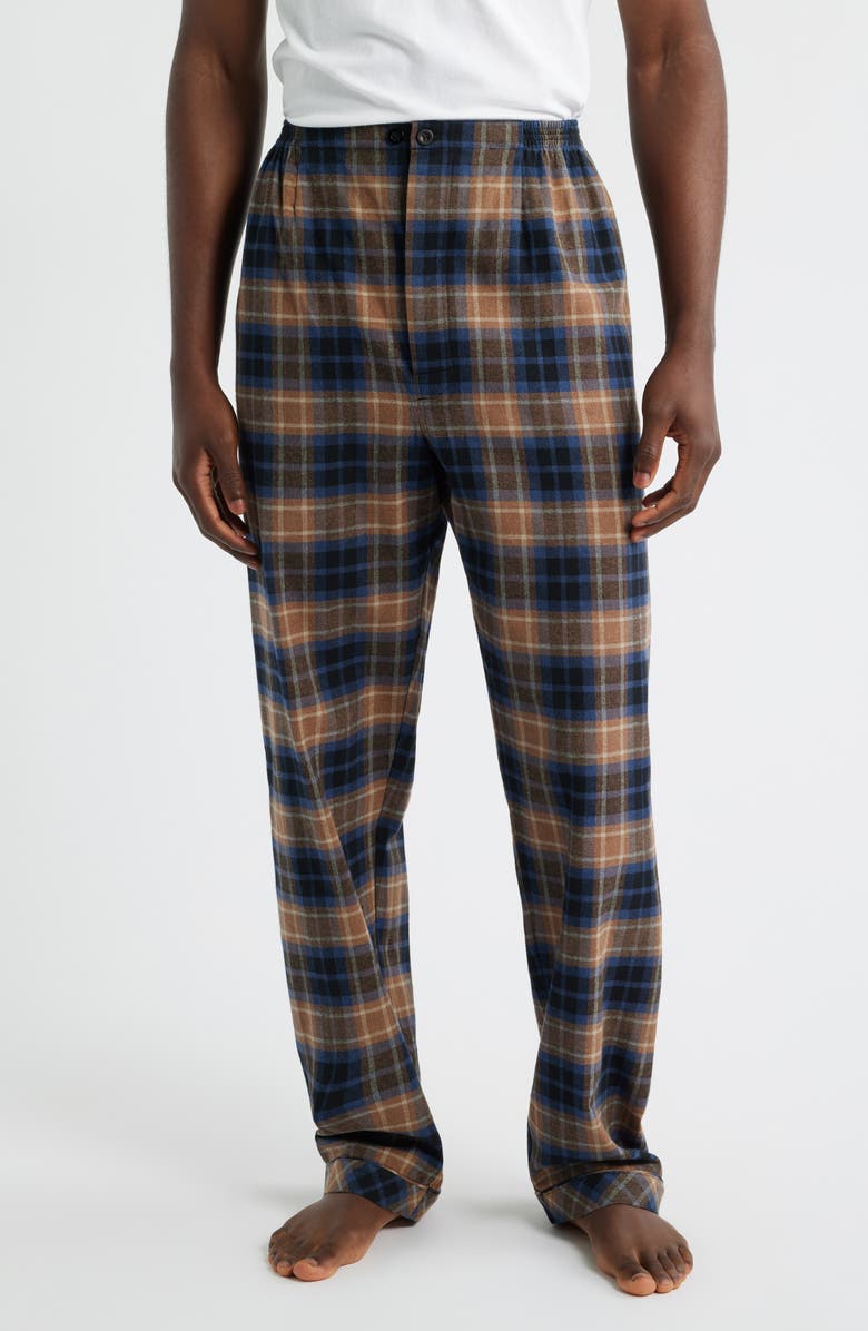 Majestic International Time Out Flannel Pajamas, Alternate, color, Sienna