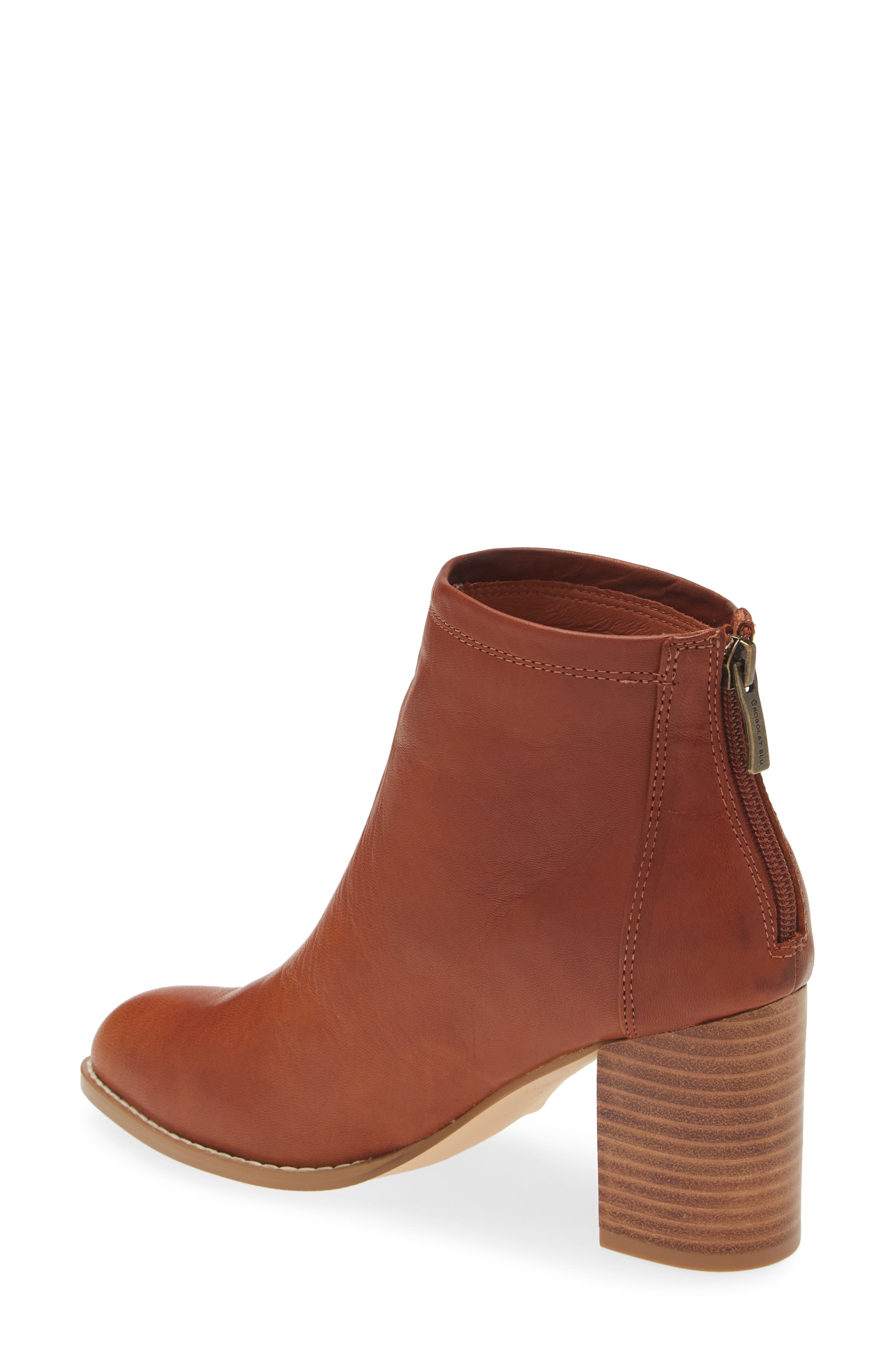 Chocolat Blu Alanna Bootie, Alternate, color, Brown Leather