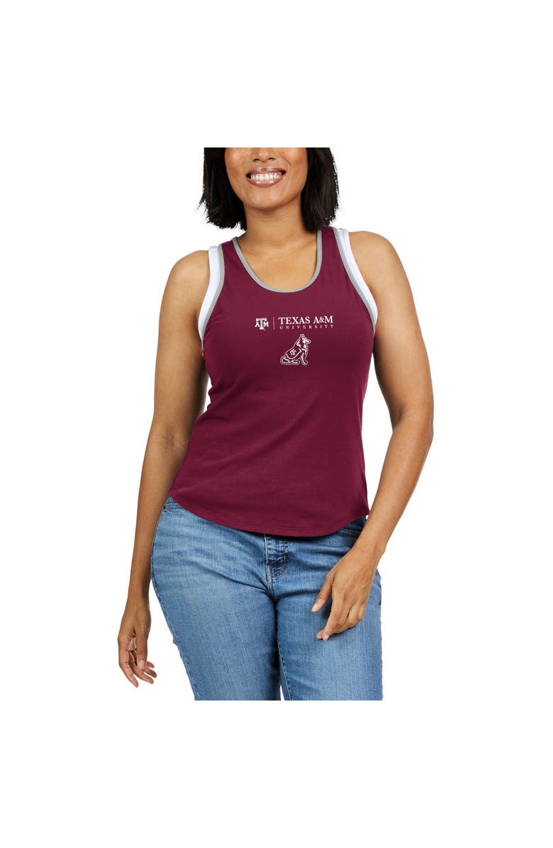 WEAR by Erin Andrews Women's WEAR by Erin Andrews Maroon Texas A&M Aggies Open Hole Razorback Tank Top, Alternate, color, Maroon