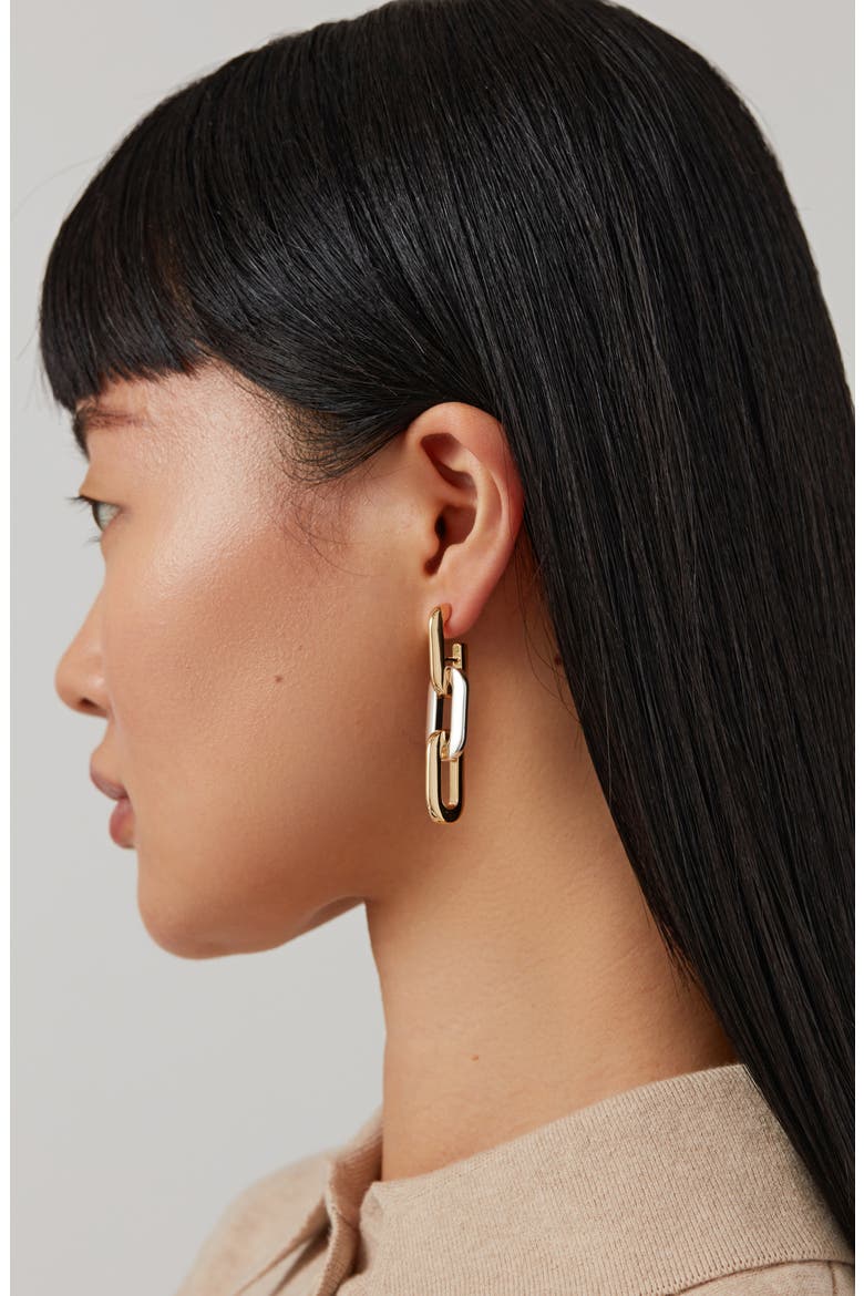 Toni Drop Earrings, Alternate, color, TWO-TONE