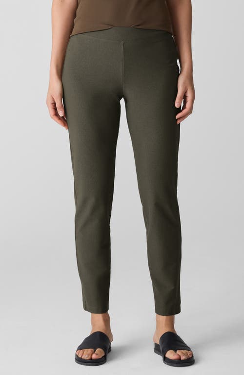 Eileen Fisher Slim Ankle Pants In Green