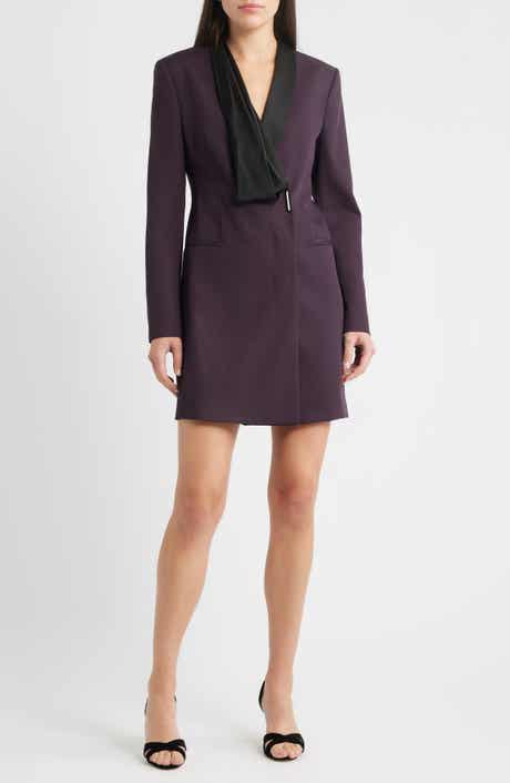 BOSS Danjana Long Sleeve Virgin Wool Blazer Dress