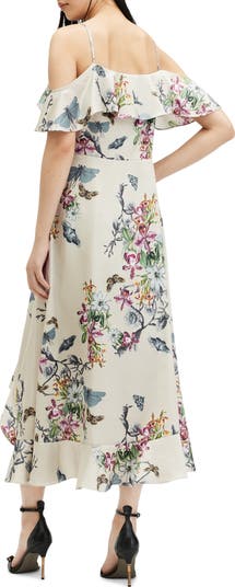 Orion Sanibel Floral Cold Shoulder High-Low Dress