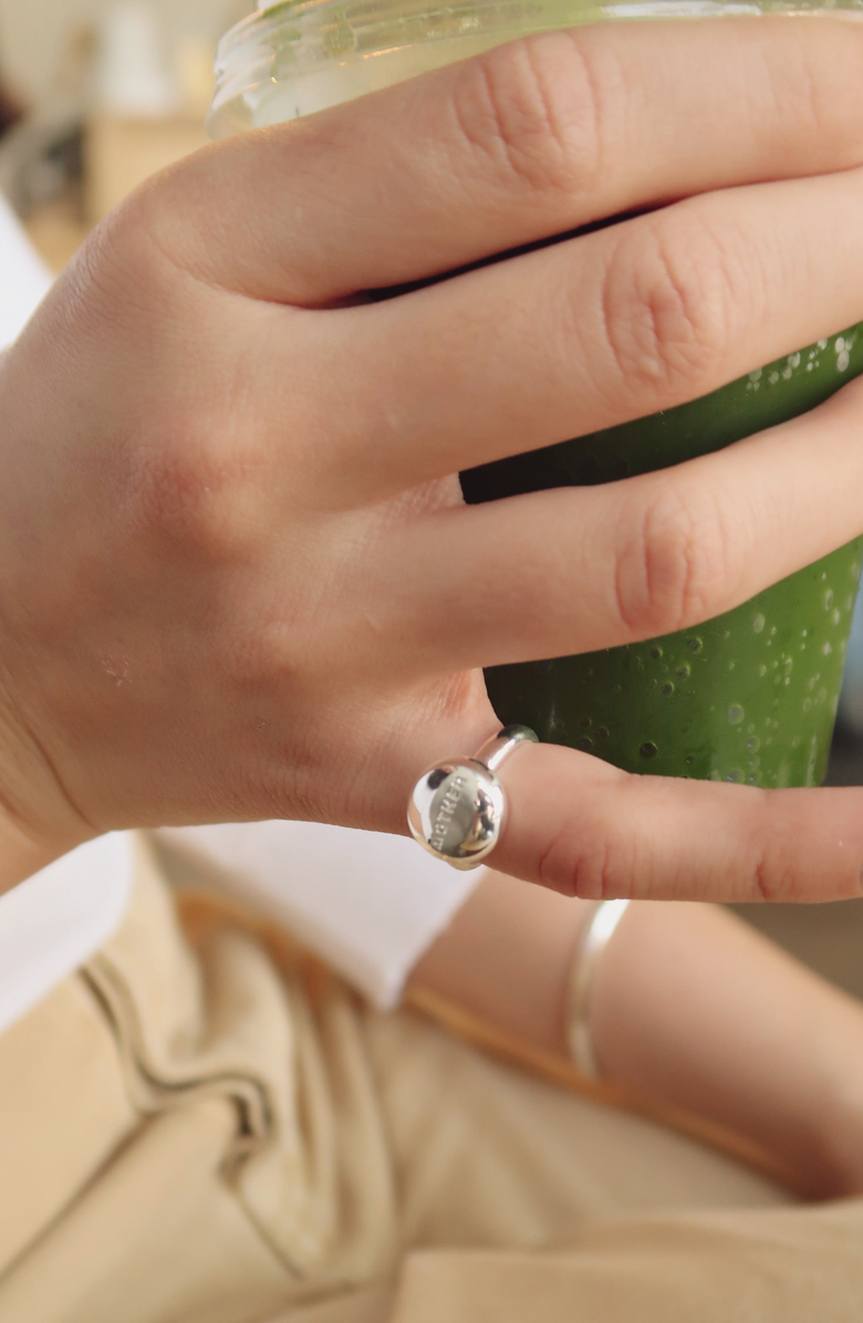 Joiana Jewelry Mother Pinky Ring, Alternate, color, White Silver