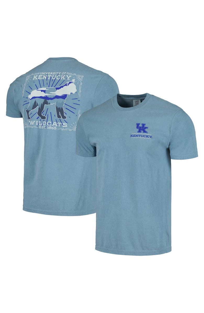 IMAGE ONE Men's Light Blue Kentucky Wildcats State Scenery Comfort Colors T-Shirt, Main, color, 