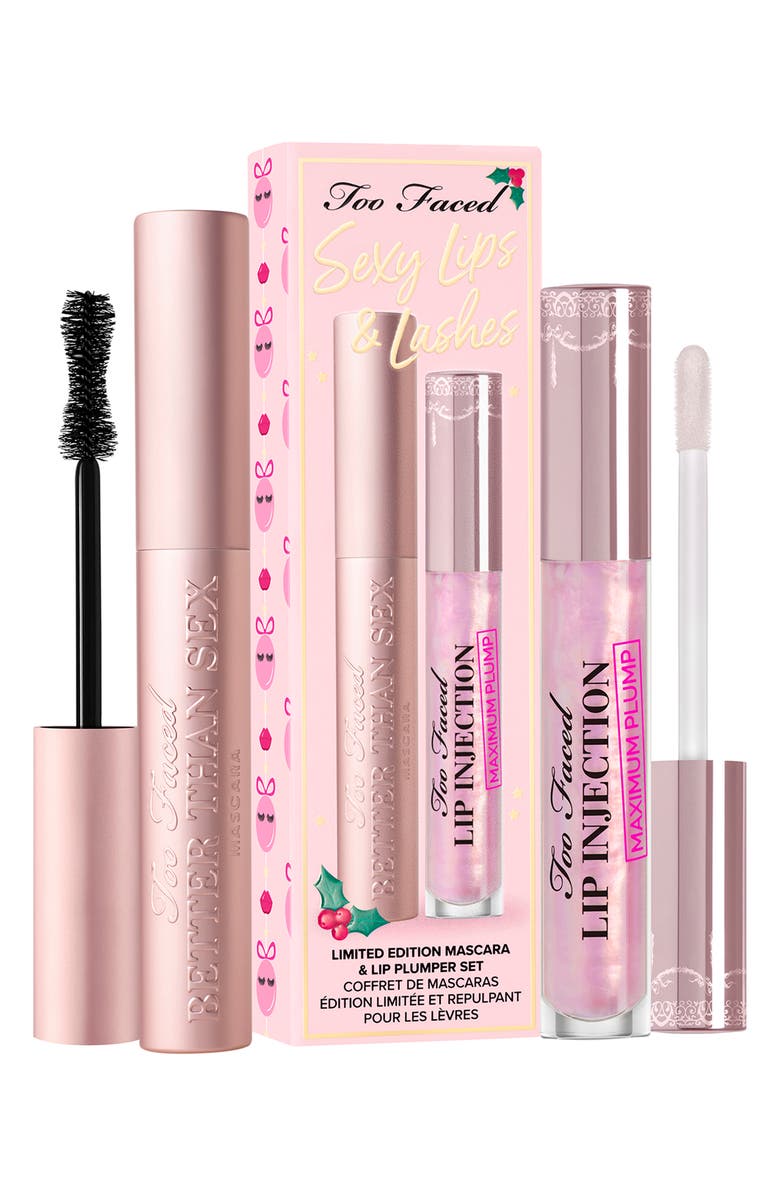 Too Faced Sexy Lips & Lashes Set $62 Value, Main, color,