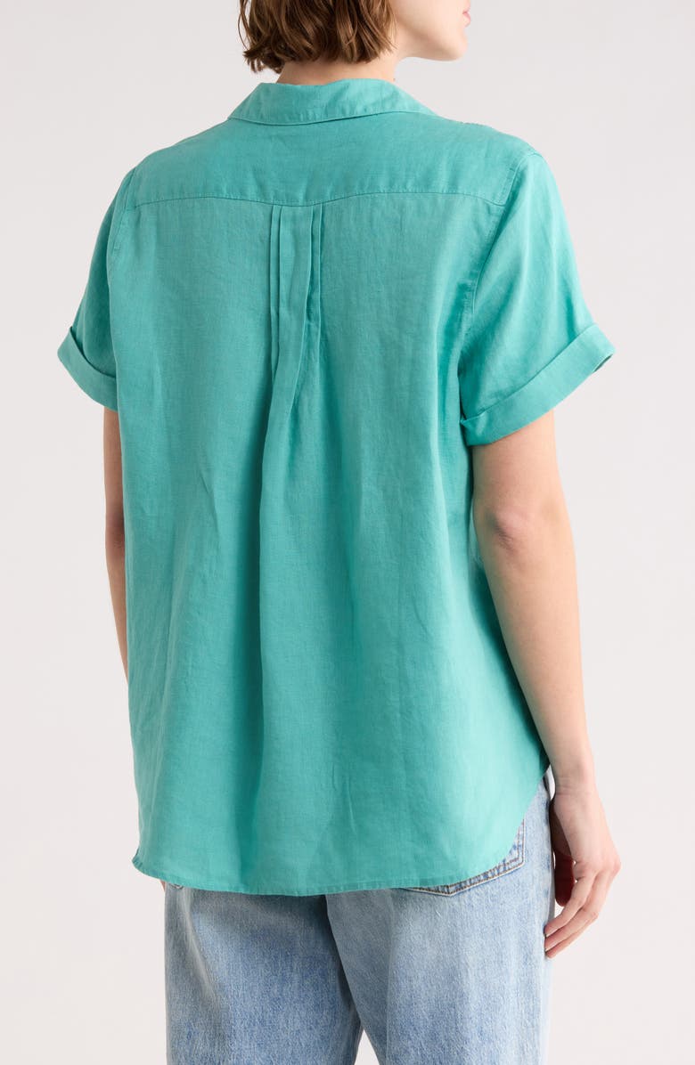 Tommy Bahama Costalina Linen Camp Shirt, Alternate, color, Azul Mar