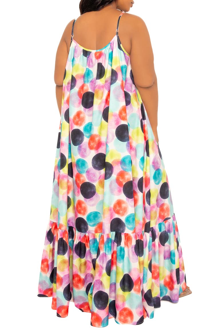 Polka Dot Maxi Dress, Alternate, color, VIOLET MULTI