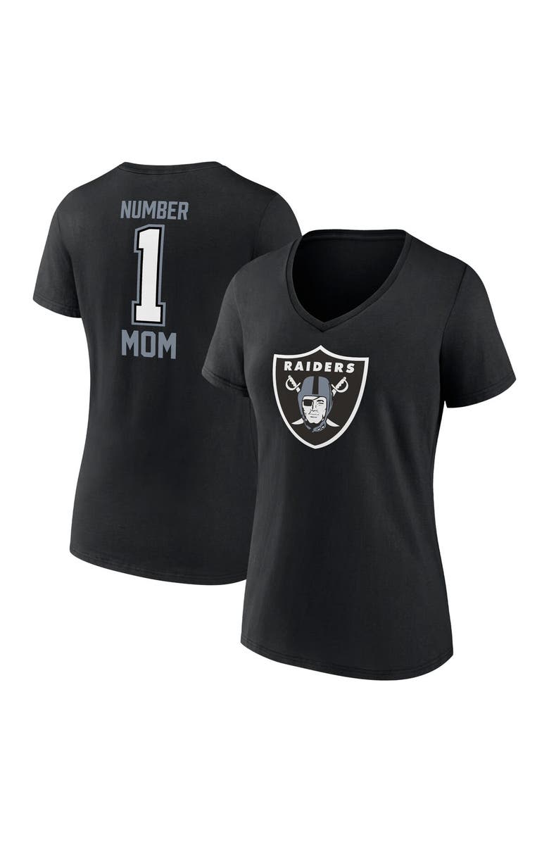 FANATICS Women's Fanatics Branded Black Las Vegas Raiders Mother's Day V-Neck T-Shirt, Main, color, Black