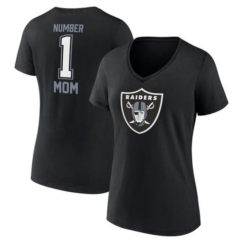 Women's Fanatics Branded Black Las Vegas Raiders Mother's Day V-Neck T-Shirt