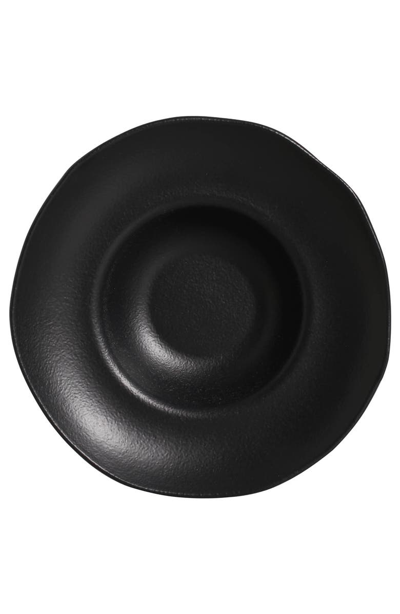Porto Brasil Deep Rim Plate Set of 4, Main, color, Matte Black