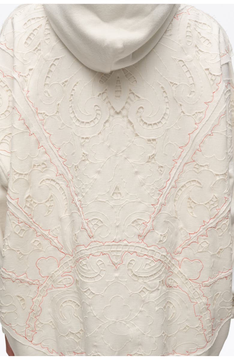 Bimba y Lola Embroidered Oversize Hoodie, Alternate, color, White
