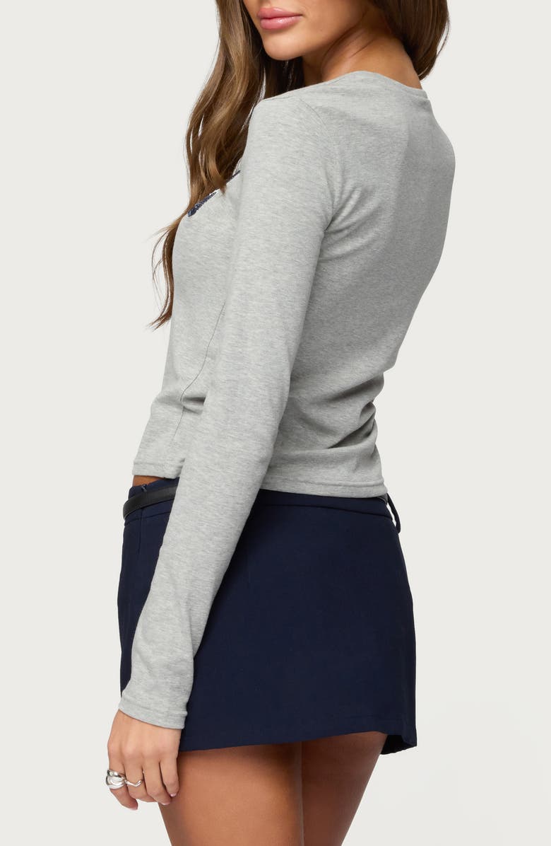 EDIKTED LA Long Sleeve T-Shirt, Alternate, color, Gray-Melange