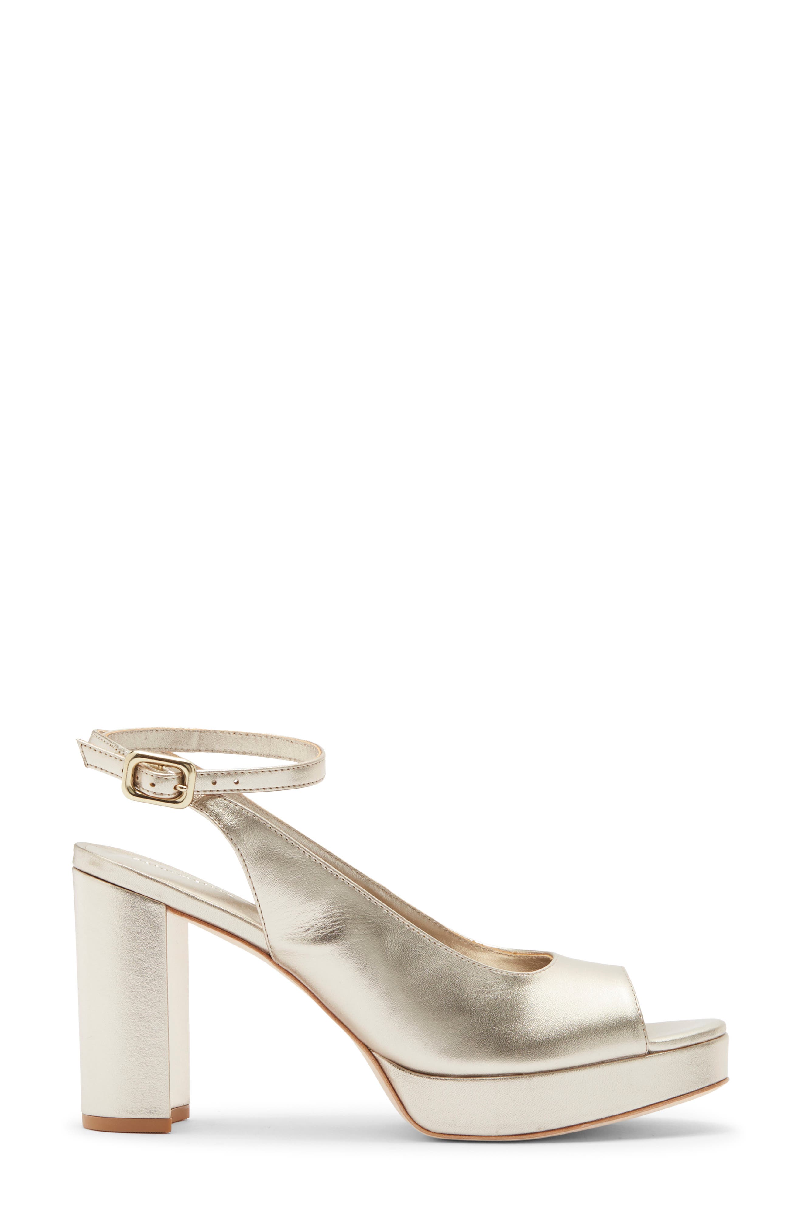 Paulette Platform Sandal, Alternate, color, GOLDEN HAZE LEATHER