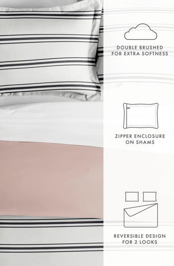 Premium Ultra Soft Desert Stripe 3-Piece Reversible Duvet Cover Set