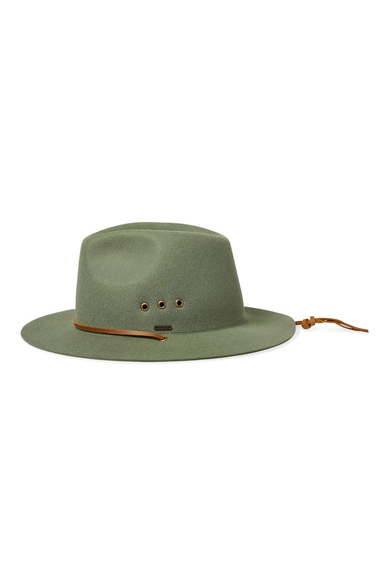 Wesley Wool Felt Fedora, Alternate, color, LIGHT MOSS