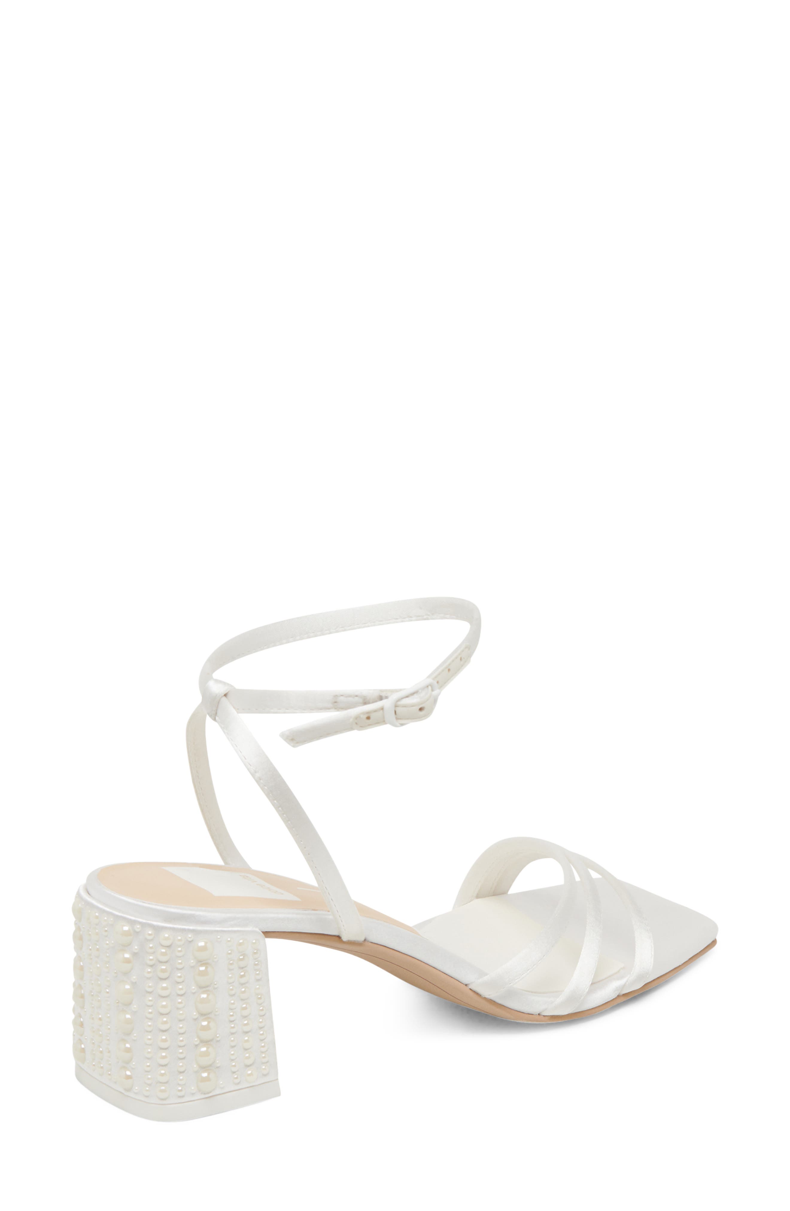 Ysabel Ankle Strap Sandal, Alternate, color, TRUE WHITE PEARLS