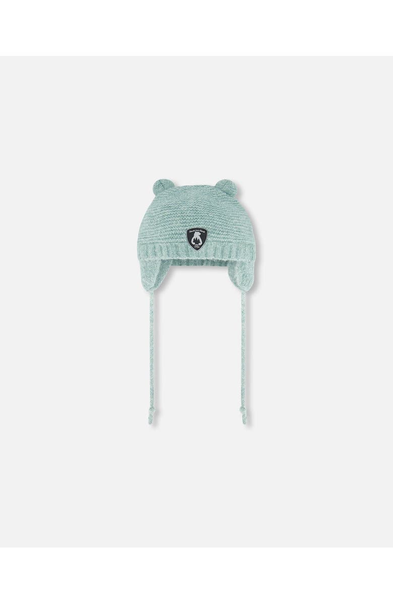 Deux par Deux Baby Unisex Knit Hat With Ears Green, Main, color, Iceberd Green