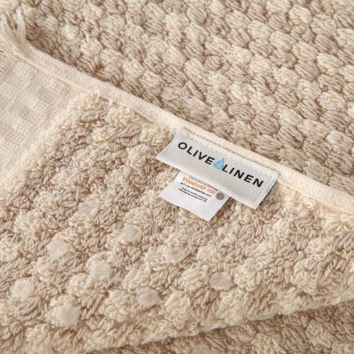 Olive And Linen Olive & Linen Dots Bath Mat In Neutral