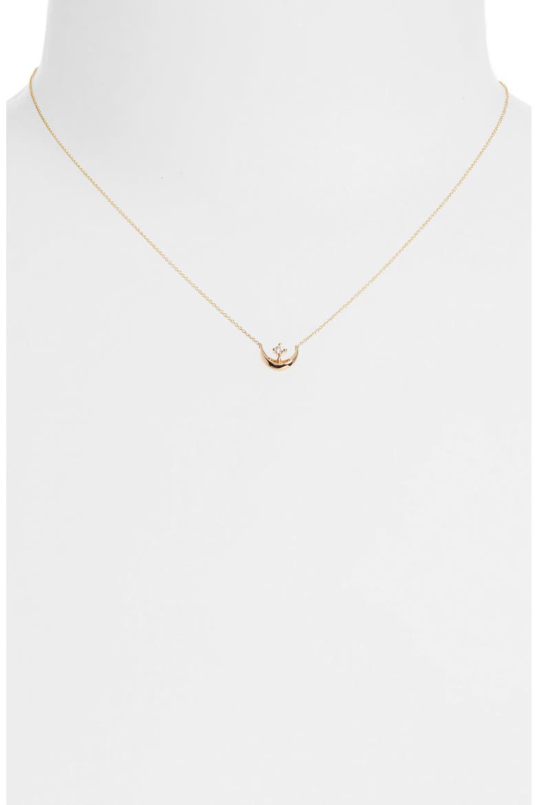Reese Brooklyn Knife Edge Crescent Pendant Necklace, Alternate, color, YELLOW GOLD