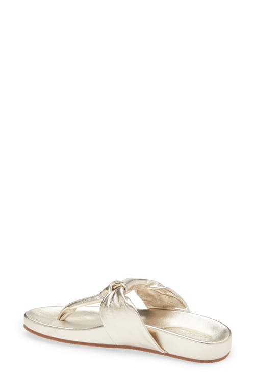 Koko + Palenki Maya Flip Flop In Gold Metallic Leather