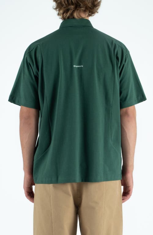 Students Future Oversize Cotton Blend Polo In Green