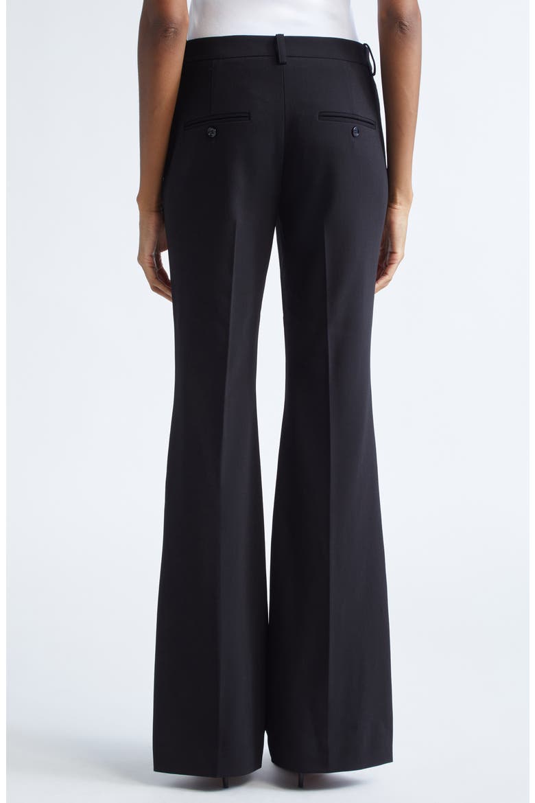 Haylee Stretch Virgin Wool Blend Flare Leg Pants, Alternate, color, BLACK