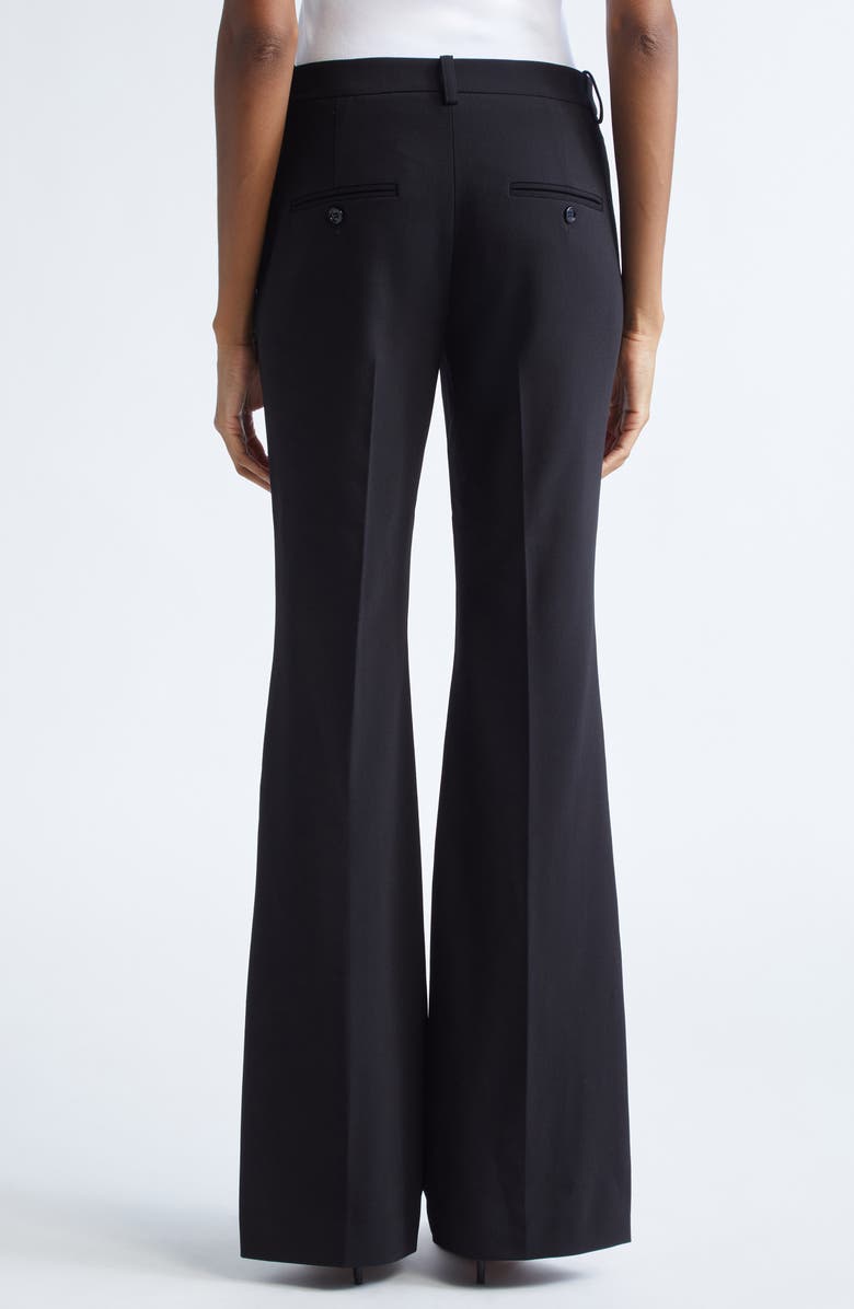 Michael Kors Collection Haylee Stretch Virgin Wool Blend Flare Leg Pants, Alternate, color, Black