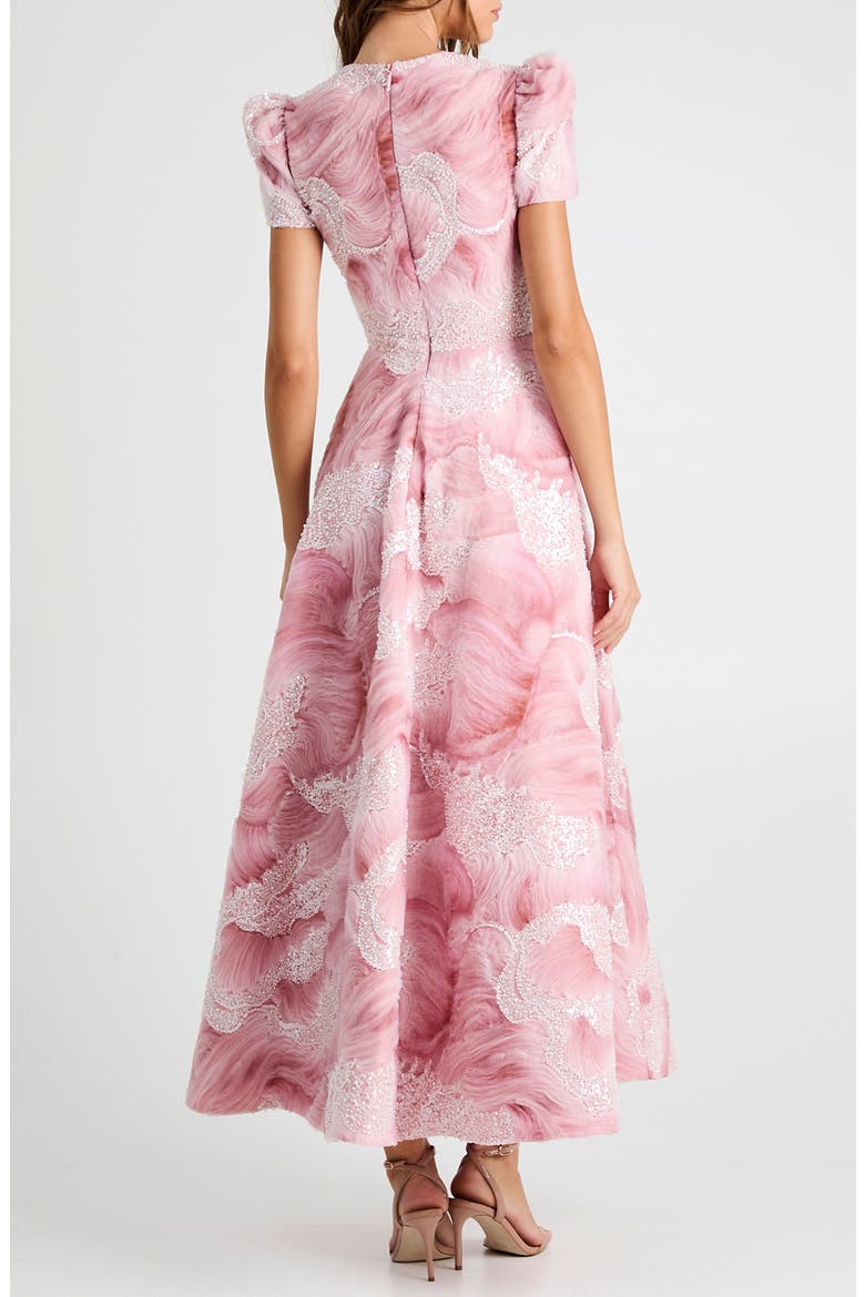 Eleanor Sequin Fit & Flare Cocktail Dress, Alternate, color, ROSE PINK