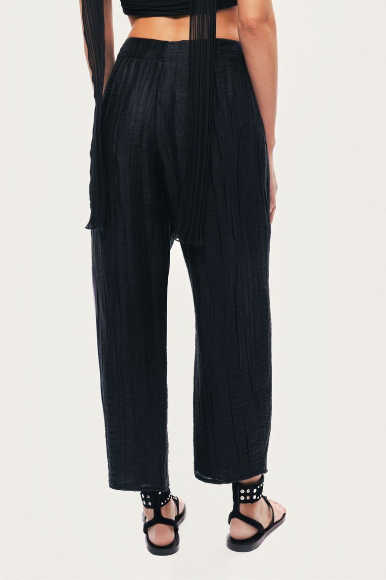 Relaxed Linen Pants, Alternate, color, Black