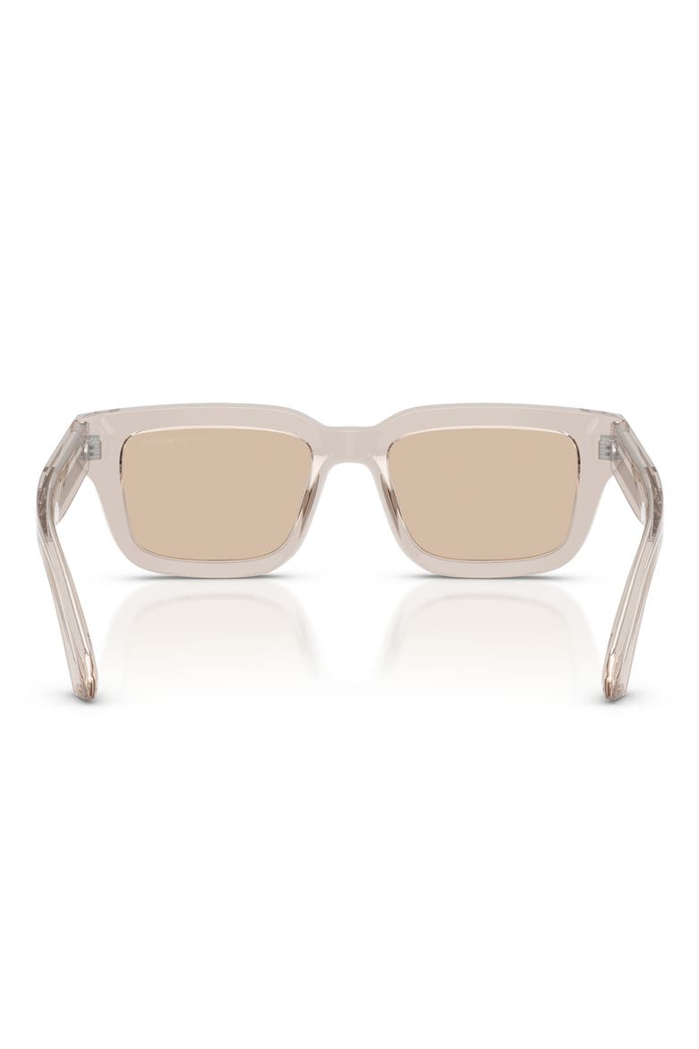 53mm Square Sunglasses, Alternate, color, TRANSPARENT TUNDRA / BROWN