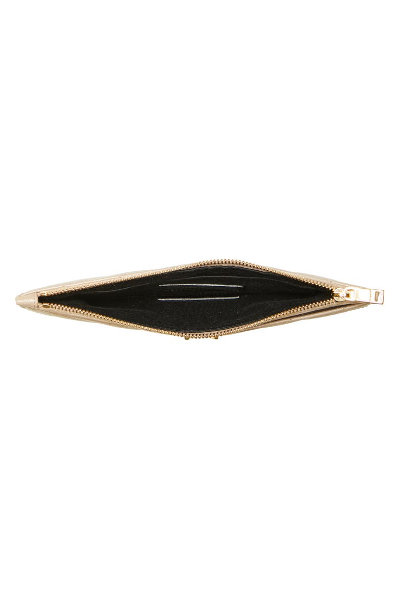 Monogramme Quilted Leather Zip Pouch, Alternate, color, DARK BEIGE