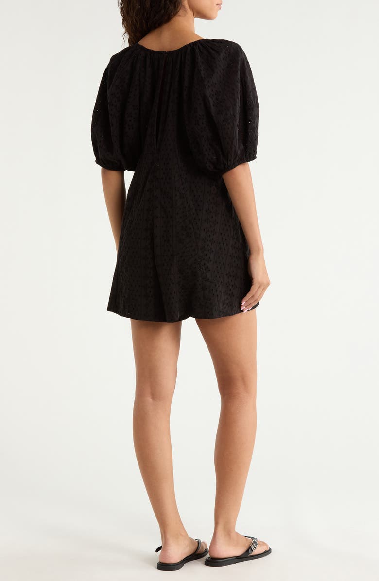 Elan Tie Waist Cover-Up Romper, Alternate, color,