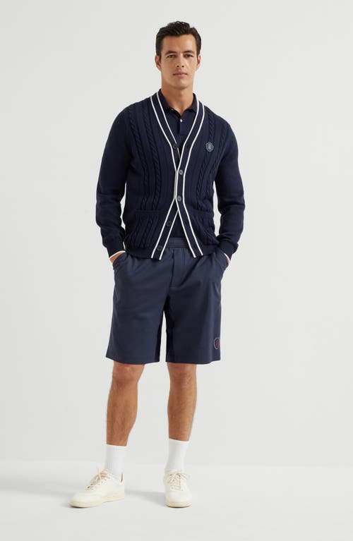 Brunello Cucinelli Cotton Tennis Shorts In Blue