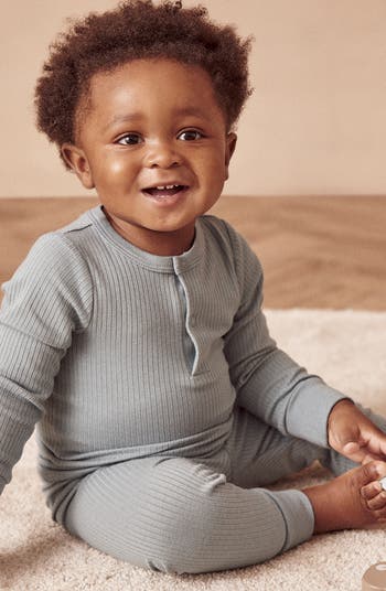 Rib Fitted Two-Piece Pajamas