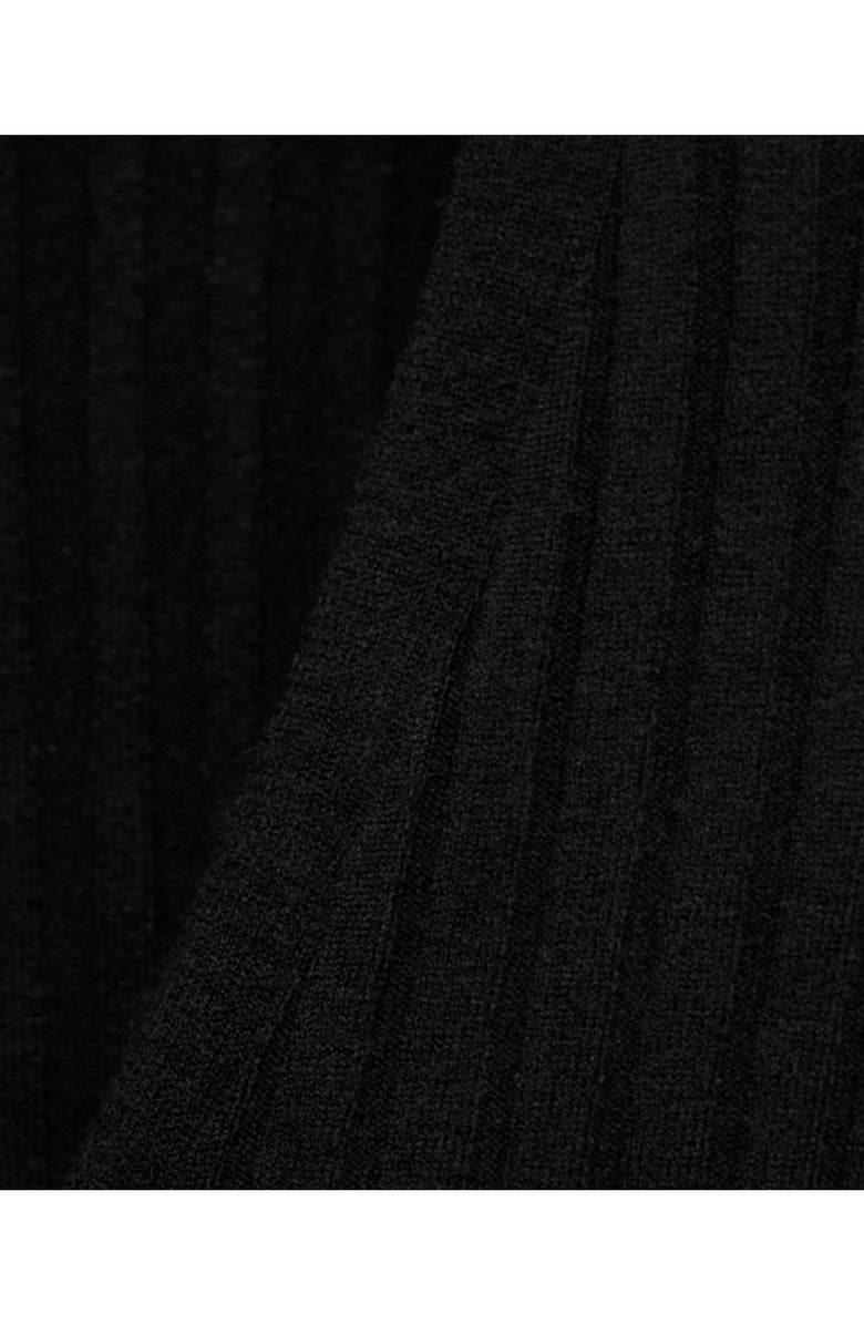 MANGO V-Neck Rib Cardigan, Alternate, color, Black