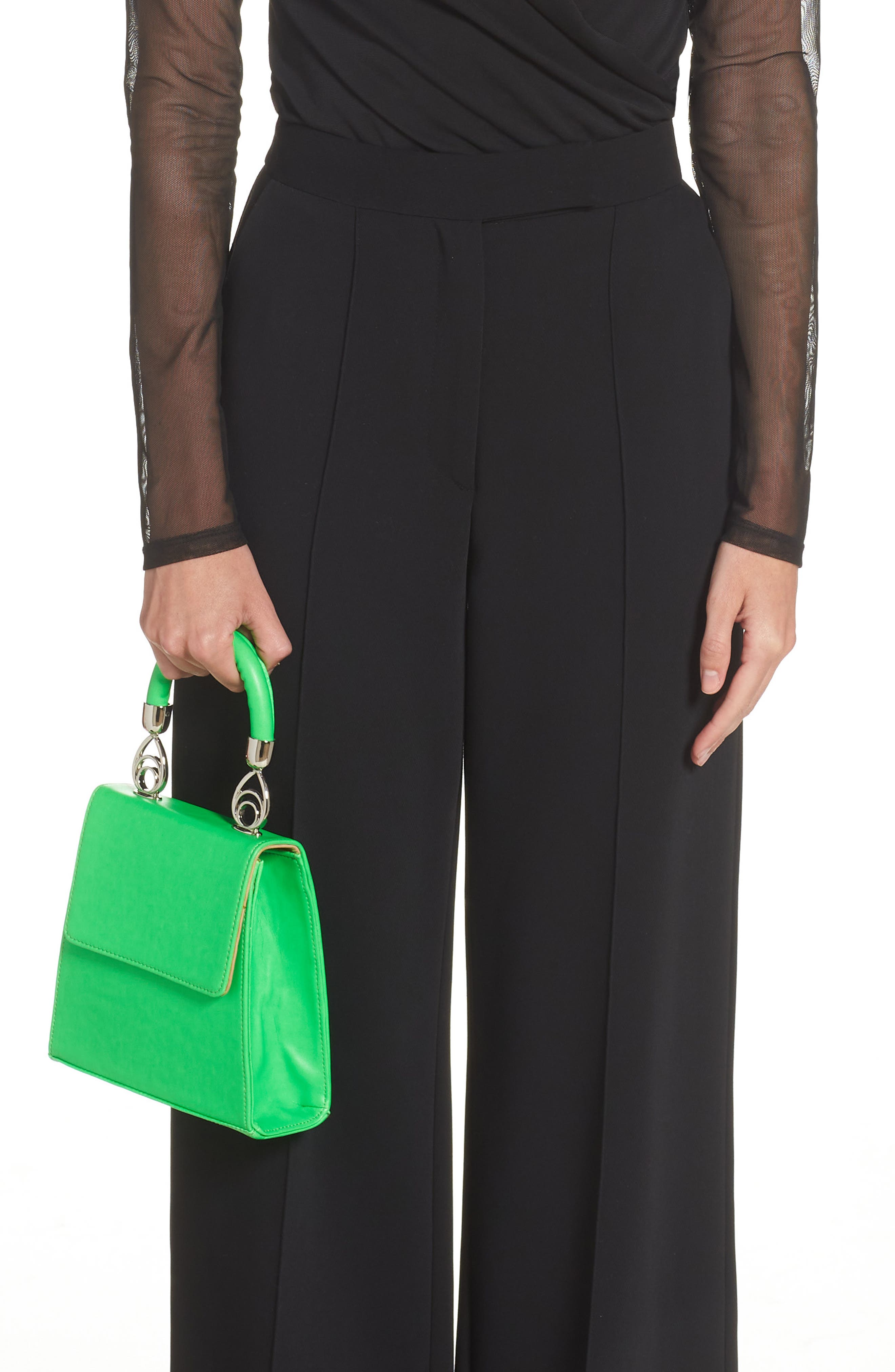 Nile Leather Top Handle Bag, Alternate, color, JUICEBOX