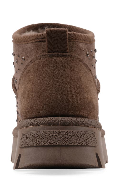 White Mountain Footwear Tomas Faux Fur Bootie In Brown