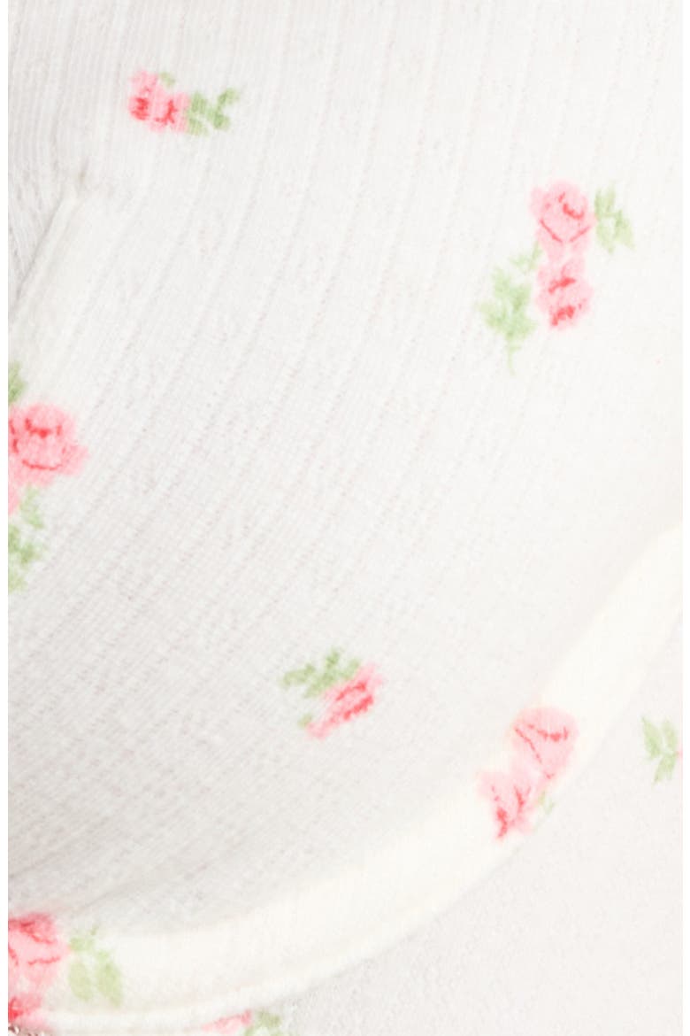 Sleepover Classique Underwire Stretch Cotton Balconette Bra, Alternate, color, PRINT ECRU BACKGR