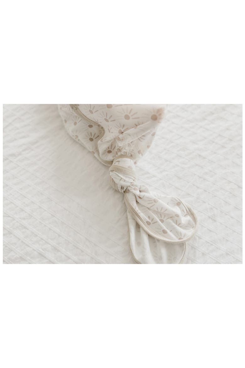 Newborn Knotted Gown, Alternate, color, SHINE
