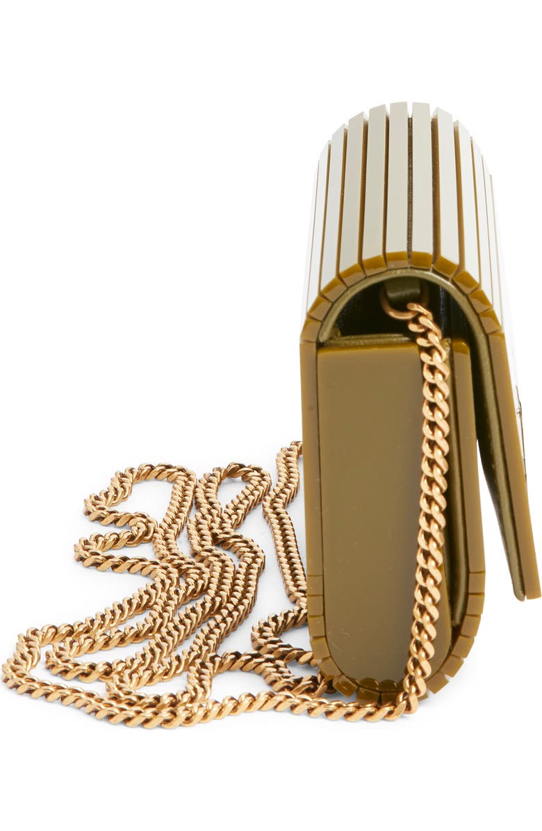 Saint Laurent Mini Vicky Plexiglas<sup>®</sup> Minaudiére, Alternate, color, Khaki