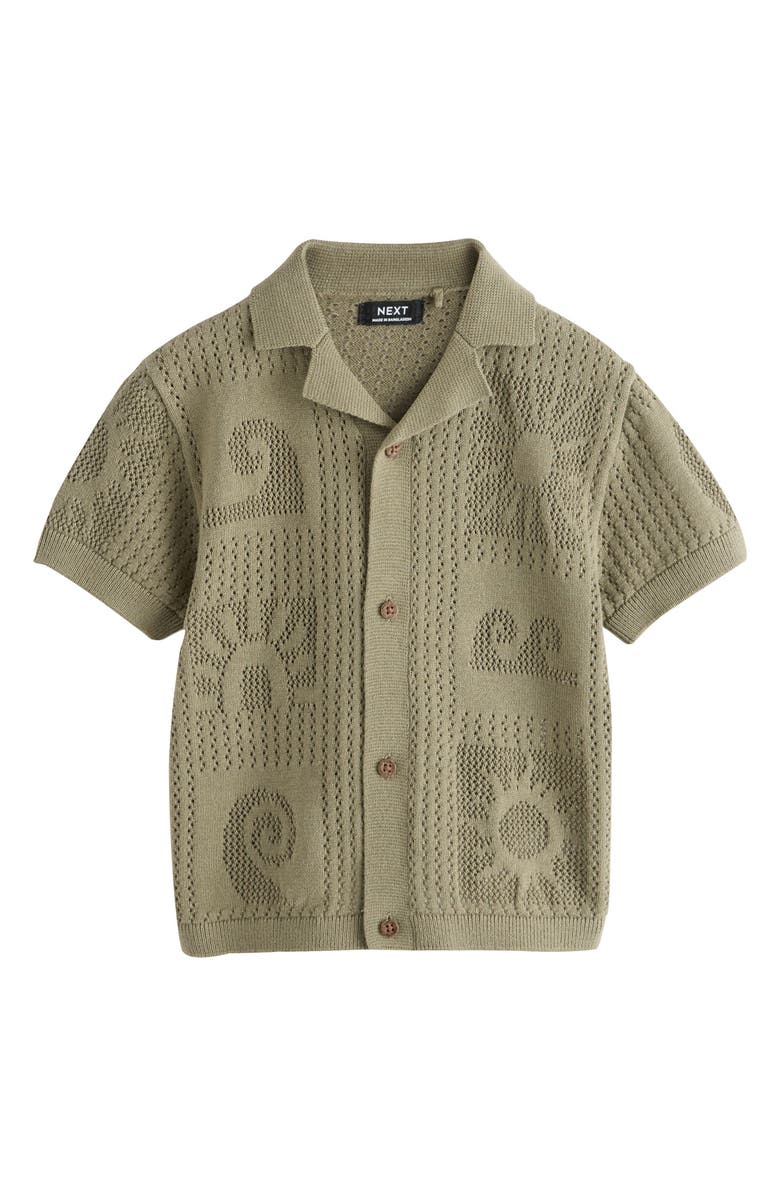 NEXT Kids' Cotton Knit Polo, Main, color, Green