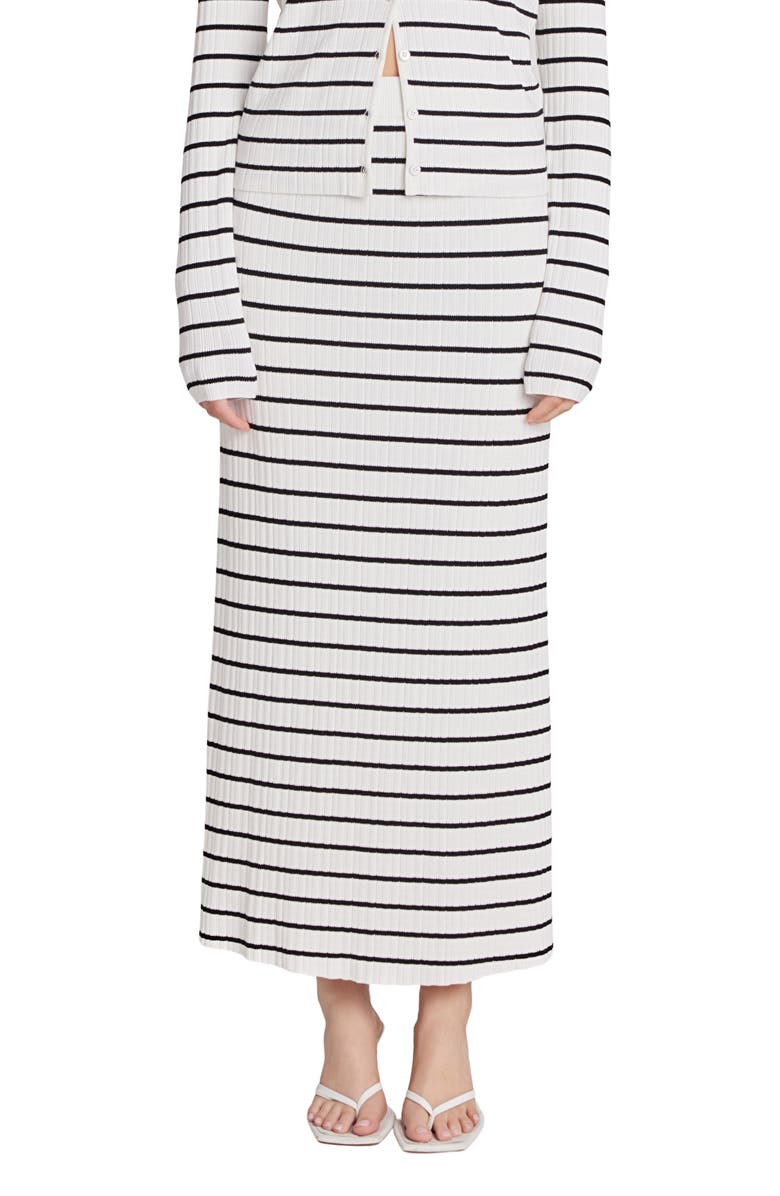 Endless Rose Stripe Rib Midi Sweater Skirt, Main, color,