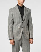 PHILIPP PLEIN English Check Blazer Ls Strass Flame Men