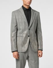 PHILIPP PLEIN English Check Blazer Ls Strass Flame Men