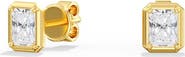 Everlee Gold Frame Radiant Lab Diamond Studs in 14K Gold