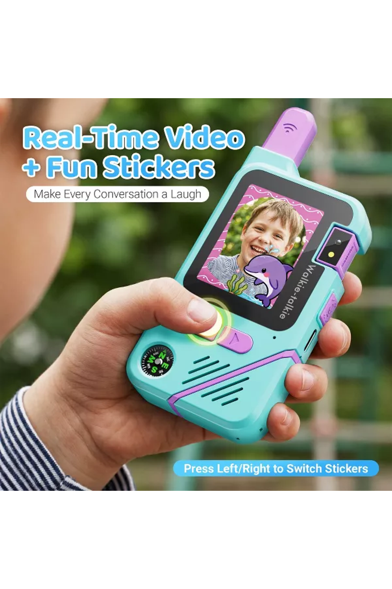 Kids Video Walkie Talkies 2 Pack, Alternate, color, MultiColor